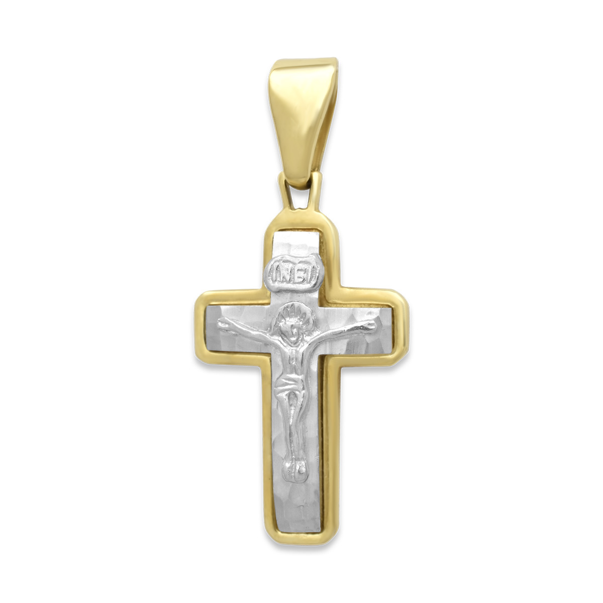 Δίχρωμος σταυρός Κ14 με τον Εσταυρωμένο XT16